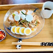 ナムルもたっぷり!チキンステーキのせ!食べ盛りのお子様も大喜び!豪華盛り素麺