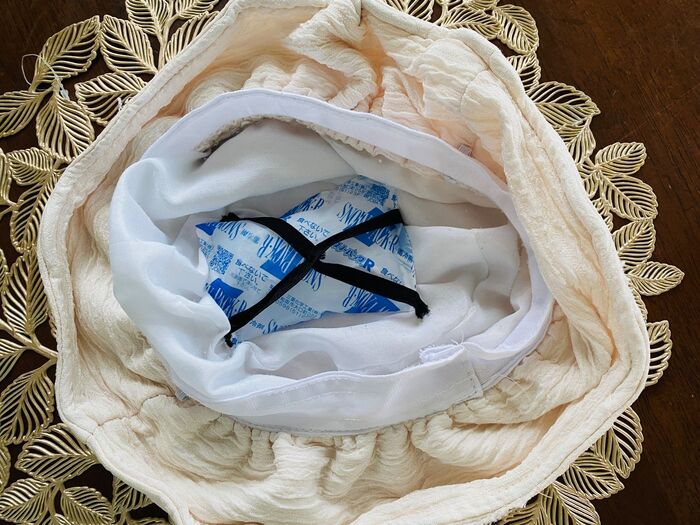 お金をかけずに暑さ対策!帽子の中をひんやり〜!