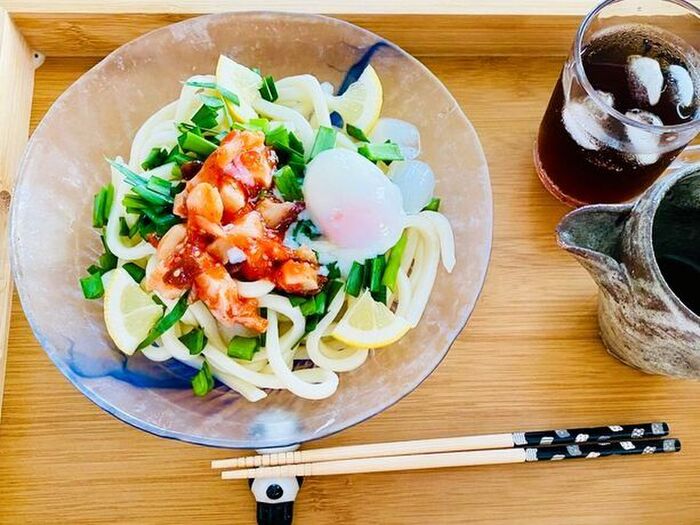 疲労回復にも!冷やし「たこキムチうどん」の作り方