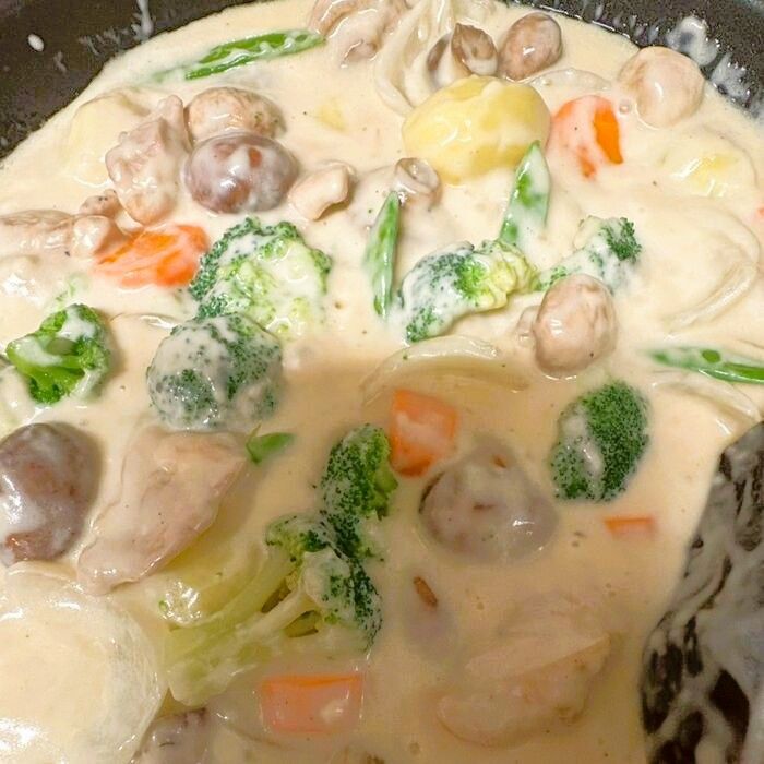 フライパンで作る真夏のクリームシチュー!