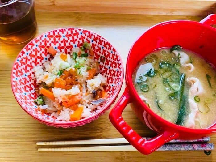 秋の味覚!余っためんつゆで簡単「はらこめし」!