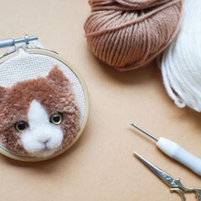 【作り方動画】パンチニードルで作る猫