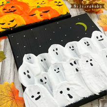 ハロウィンおばけのテクスチャーアート