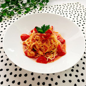 【トマトとツナの冷製パスタ】便利な野菜だし使用!