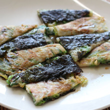 【まだまだ暑い~海藻でミネラル補給】ねぎのチヂミ風