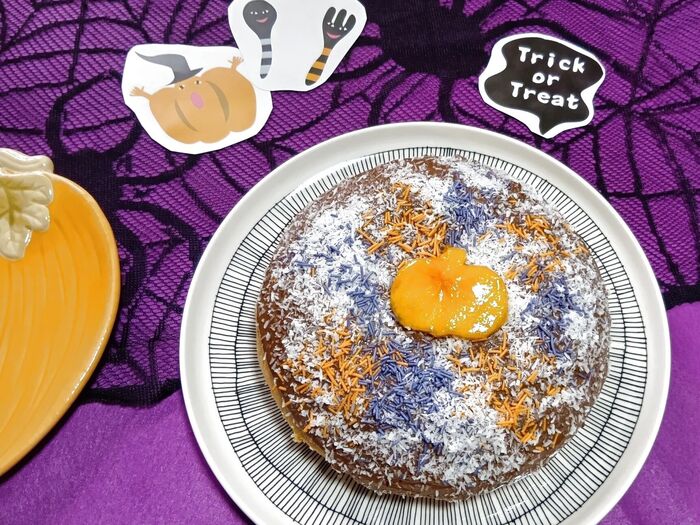 万博ロス解消~?!最後まで超簡単!炊飯器でスポンジケーキは作るよ!ラミントン風ハロウィンケーキ!