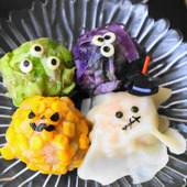 レンチンで完了! 4色ハロウィン焼売