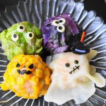 レンチンで完了! 4色ハロウィン焼売