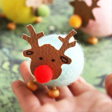 手乗りトナカイ【100均フェルトボール簡単Xmas工作】