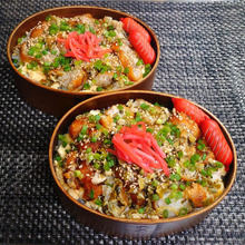 【お弁当レシピ】5分で簡単!唐揚げ高菜マヨどーん弁当