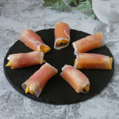 材料3つ!「柿とクリームチーズの生ハム巻」