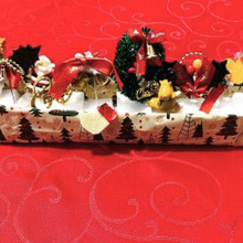 思い出深い材料でクリスマス飾り