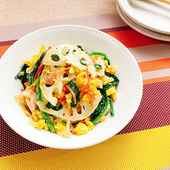 【れんこんのデリ風だしマヨ和え】便利な野菜だし使用!