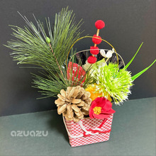 【お正月飾り】牛乳パックや廃材でなんちゃって生け花!