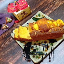 【節分レシピ】和洋折衷が楽しい!冷凍していた和菓子で〈栗たっぷり〉鬼の金棒パウンドケーキ