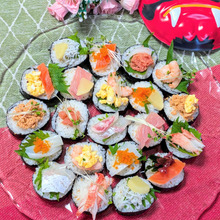 【節分】我が家は節分パーティー。カナッペ風恵方巻にしてみました。