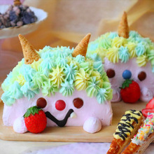 【ちょっぴり和風味】アフロ鬼ちゃんハーフケーキ