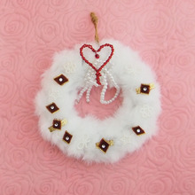 間に合いました!「ふわふわ 甘~い バレンタインリース」です~