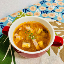 大根のトマトコンソメ春雨スープ風