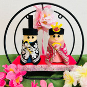 ダイソー商品で!縫わないで作る雛飾り