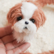 【手芸動画】セリアのふわふわモールで作るシーズー犬の作り方