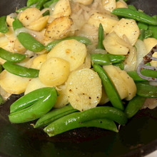 スナップエンドウで春らしい付け合わせ!