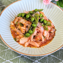 春にこそ作ってほしい一品!新たまねぎとスナップエンドウのキムチ和え