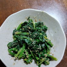 時短1分ほうれん草のナムル風