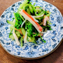 野菜とちりめんじゃこの梅ポン酢和え