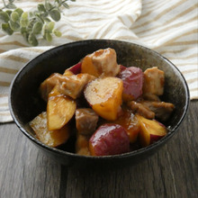 レンジで簡単!「豚肉とさつま芋のショウガ醤油煮」