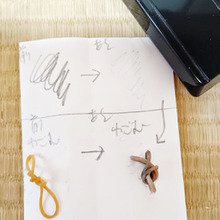 輪ゴムが消しゴム代わりになった