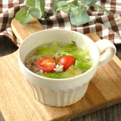 10分で完成!「レタスとひき肉の中華スープ」