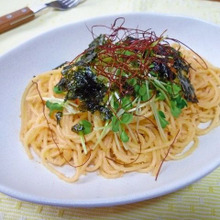 韓国風たらこパスタ
