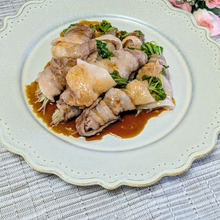 【三國シェフアレンジ⑤】豚肉の生姜レンジ蒸しを作ってみました。