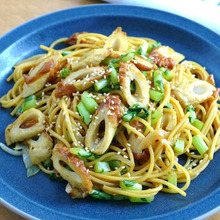 ちくわと大根の葉っぱでオリエンタルパスタ