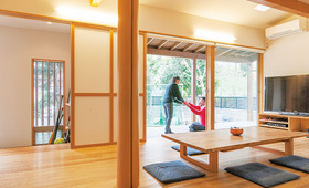 大勢の仲間が集まれる外に開放した『和の住まい』の間取り実例
