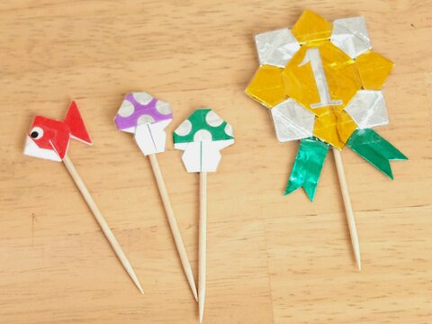折り紙を折ってかわいいピック作り 暮らしニスタ 折り紙を折ってかわいいピック作り 暮らしニスタ