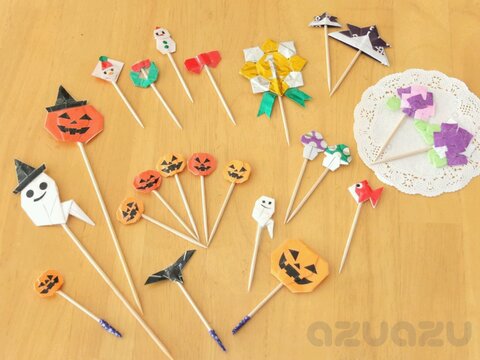 折り紙を折ってかわいいピック作り 暮らしニスタ 折り紙を折ってかわいいピック作り 暮らしニスタ