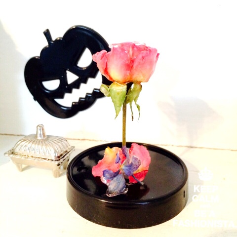Diy セリアのガラスドームで美女と野獣のバラインテリア 暮らしニスタ