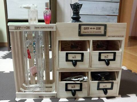 100均木箱で簡単 コスメbox 暮らしニスタ