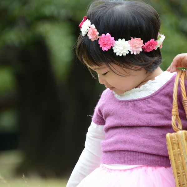 かわいい！ダイソーのペーパーフラワーで”花冠”♡ハロウィンや写真撮影  