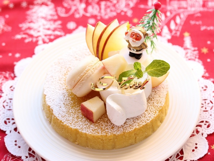 スイートポテトdeクリスマスケーキ☆* ～ワンボールでできるクリスマスケーキ
