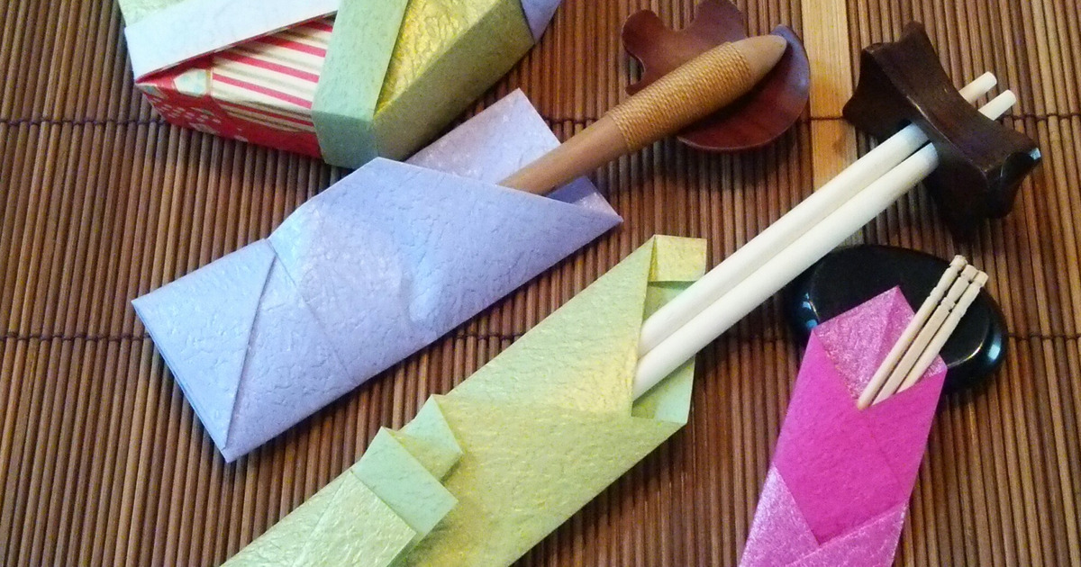 お祝いの席にも 折り紙で簡単オリジナル箸袋 暮らしニスタ
