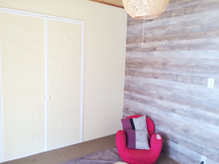 和室DIY 壁紙で壁と襖をチェンジ