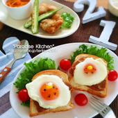 冷凍卵で節約！カフェ風ひよこデコモーニングプレート