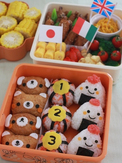 運動会に 簡単金メダルデコおにぎり クマちゃんワンちゃん稲荷 暮らしニスタ