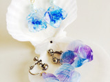 プラバンで紫陽花みたいな春夏アクセサリー