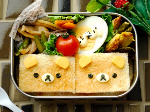 キャラ弁 ホットサンドでリラックマサンドイッチ 暮らしニスタ