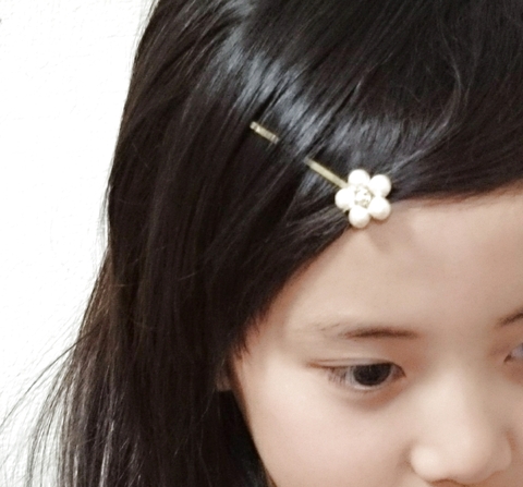 ハンドメイド コットンパールの 大人ヘアピン 暮らしニスタ