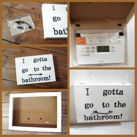 100均木箱でトイレのリモコン装置を隠す目隠しカバーdiy 暮らしニスタ